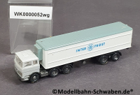 Wiking 52 N MB Kühl-Container Sattelzug, INTERFROST, weiss/grau, EVP