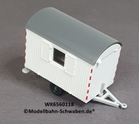 Wiking 6560118 H0 Bauwagen, weiss