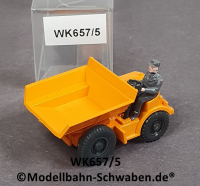 Wiking 657/5, H0, Autoschütter, Muldenkipper, orange, EVP