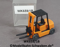 Wiking 659/1B, H0, Gabelstapler Still R 70, schwarz/gelborange, EVP