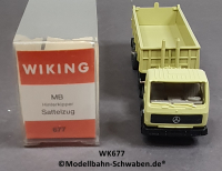 Wiking 677 H0, MB Hinterkipper Sattelzug, lindgrün, OVP