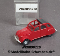 Wiking 8090220 H0, Citroen 2 CV, offen, rot, EVP