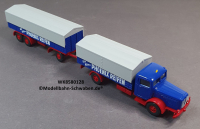 Wiking 8580128 H0 LKW Pritschen Sattelzug Büssing 8000, OVP
