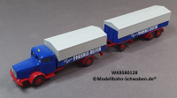 Wiking 8580128 H0 LKW Pritschen Sattelzug Büssing 8000, OVP