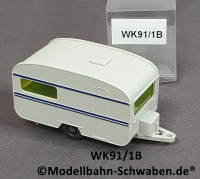 Wiking 91/1B H0 Wohnwagen Knaus, perlweiss, EVP