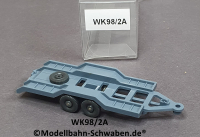 Wiking 98/2A H0, PKW Transport Anhänger, graublau, EVP