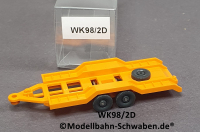 Wiking 98/2D H0, PKW Transport Anhänger, orangegelb, EVP