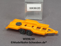 Wiking 98/2D H0, PKW Transport Anhänger, orangegelb, EVP