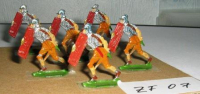 ZF07 Zinnfiguren Römische Legionäre bemalt Set mit 6 Stück