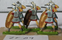 ZF09 Zinnfiguren Römische Legionäre bemalt Set mit 5 Stück