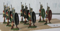 ZF11 Zinnfiguren Römische Legionäre bemalt Set mit 8 Stück