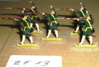 ZF13 Zinnfiguren Infanterie bemalt Set mit 5 Stück