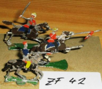 ZF42 Zinnfiguren Kavallerie bemalt Set mit 3 Stück