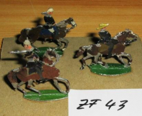 ZF43 Zinnfiguren Kavallerie bemalt Set mit 3 Stück