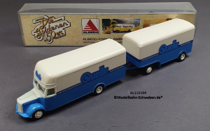 Albedo 115104 LKW MB Koffer Hängerzug Grossversandhaus Quelle, 1:87 in OVP