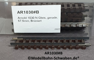 Arnold 1030 N Gleis, gerade, 57,5mm, Brüniert