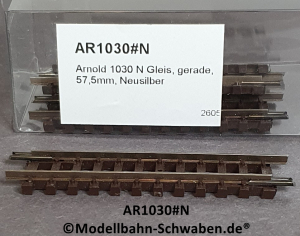 Arnold 1030 N Gleis, gerade, 57,5mm, Neusilber