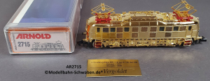 Arnold 2715 N Elektrolok E18, ohne Antrieb/Elektrik, rollfähig, vergoldet, OVP