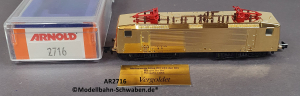 Arnold 2716 N Elektrolok BR 143, ohne Antrieb/Elektrik, rollfähig, vergoldet, OVP