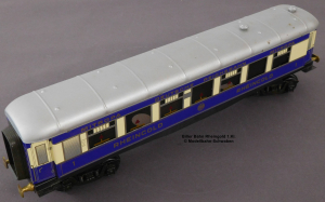 Biller-Bahn Spur 0, Blech/TinPlate Personenwagen Rheingold 1.Kl., DR Mitropa, Länge 375