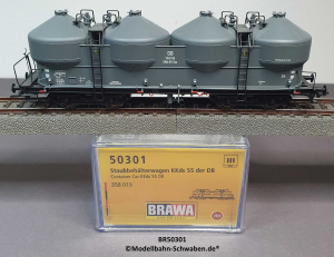 Brawa 50301 H0 Staubbehälterwagen Kkds 55, BN 358 019, DB, OVP