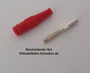 Büschelstecker 4mm, Schraubanschluss, Rot