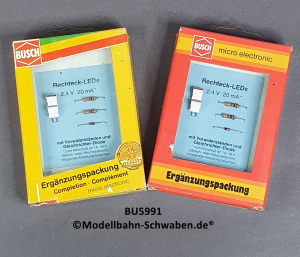 Busch 5991 Rechteck LEDs rot 2 Stück