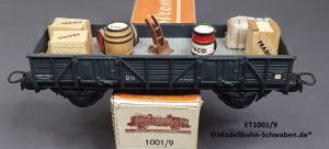 Elektrotren 1001/9 Hochbordwagen grau mit Güterbeladung, R.N., OVP
