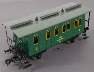 ETS 303 Spur 0, M1:45, Blech/TinPlate Personenwagen, Reihe BCi, 2./3.Kl., CSD, OVP