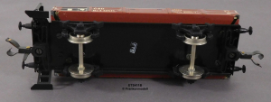 ETS 411B Spur 0, M1:45, Blech/TinPlate Niederbordwagen m.Bremserbühne, Reihe NP, CSD, OVP