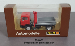 Faller 1020 H0 LKW MAN F90 Kurzpritsche mit Ladekran, OVP