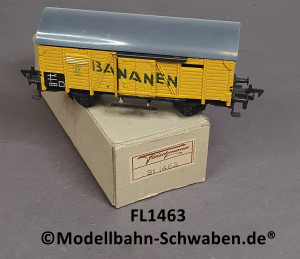 Fleischmann 1463 H0 Tonnendachwagen G10, BANANEN, OVP