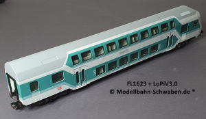Fleischmann 1623 H0 Doppelstock Steuerwagen DBbzf, DB, OVP, Digital, AC-Variante