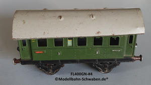 Fleischmann 400GN Spur 0, Personenwagen, grün, Bastler
