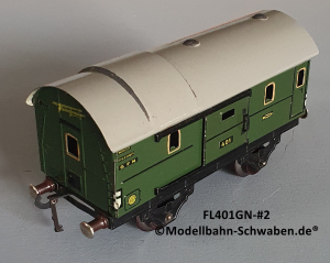 Fleischmann 401GN Spur 0, Packwagen m. Schiebetüren, Grün