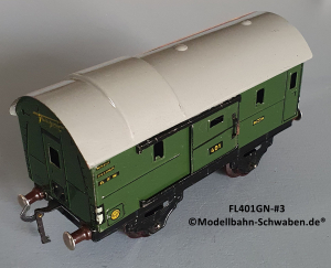 Fleischmann 401GN Spur 0, Packwagen m. Schiebetüren, Grün