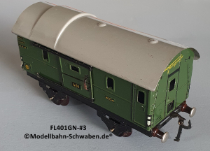 Fleischmann 401GN Spur 0, Packwagen m. Schiebetüren, Grün