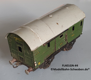 Fleischmann 401GN Spur 0, Packwagen m. Schiebetüren, Grün, Bastler