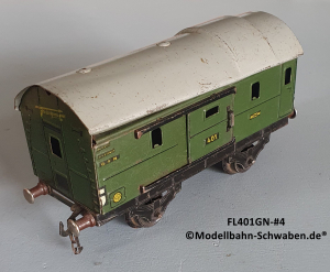 Fleischmann 401GN Spur 0, Packwagen m. Schiebetüren, Grün, Bastler