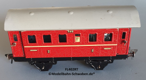 Fleischmann 402 Spur 0, Personenwagen 2./3.Kl., Rot, 4 Schwenktüren