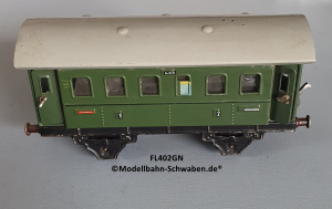 Fleischmann 402GN Spur 0, Personenwagen 1./2.Kl., grün, 4 Schwenktüren