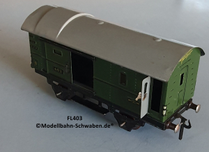 Fleischmann 403 Spur 0, Packwagen m. Schwenk- und Schiebetüren