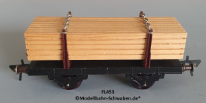 Fleischmann 453 Spur 0, Bretterwagen, 2-achs, Metall