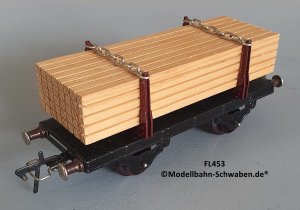 Fleischmann 453 Spur 0, Bretterwagen, 2-achs, Metall