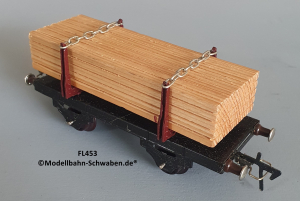 Fleischmann 453 Spur 0, Bretterwagen, 2-achs, Metall