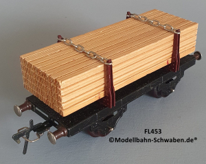 Fleischmann 453 Spur 0, Bretterwagen, 2-achs, Metall