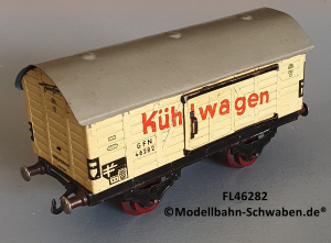 Fleischmann 462 Spur 0, Kühlwagen, beige, Metall
