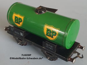 Fleischmann 465 BP Spur 0, Kesselwagen BP, 2-achs, Metall, Rarität