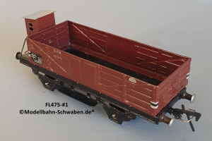 Fleischmann 475 Spur 0, Hochbordwagen m.BrH., rotbraun, 2-achs, Metall