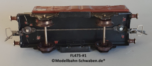 Fleischmann 475 Spur 0, Hochbordwagen m.BrH., rotbraun, 2-achs, Metall